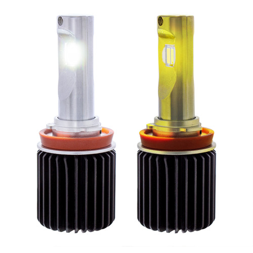Triple Color High Power 12V H11 LED Bulbs - White/Yellow/W+Y (2-Pack) Triple Color High Power 12V H11 LED Bulbs - White/Yellow/W+Y (2-Pack)