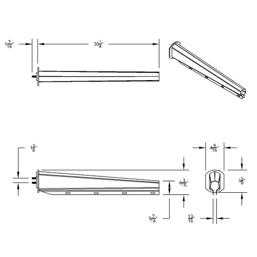 30" Chrome Heavy Duty Mud Flap Hangers - 1-1/8" Bolt Pattern - Competition Series (Pair) 30" Chrome Heavy Duty Mud Flap Hangers - 1-1/8" Bolt Pattern - Competition Series (Pair)