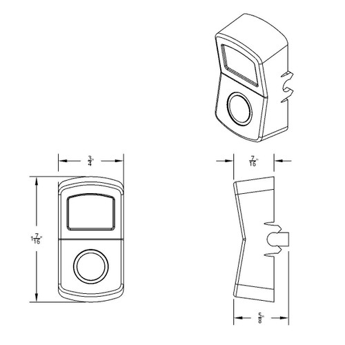 "Sleeper Light" Chrome Rocker Switch Cover - Plain "Sleeper Light" Chrome Rocker Switch Cover - Plain