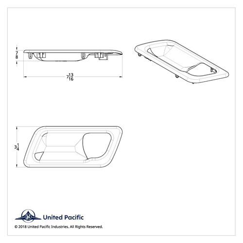 Chrome Interior Door Handle Trim For Peterbilt 389 (2008-2023), 386 (2006-2016), And 387 (2006-2011) (Pair) Chrome Interior Door Handle Trim For Peterbilt 389 (2008-2023), 386 (2006-2016), And 387 (2006-2011) (Pair)