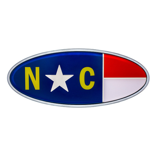 Chrome Die Cast North Carolina Flag Emblem Chrome Die Cast North Carolina Flag Emblem