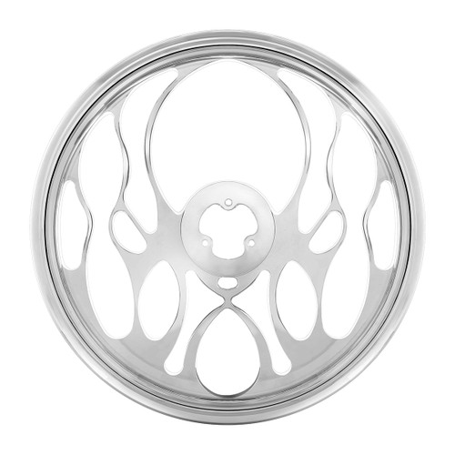 18" Chrome Aluminum "Blaze" Style Steering Wheel 18" Chrome Aluminum "Blaze" Style Steering Wheel