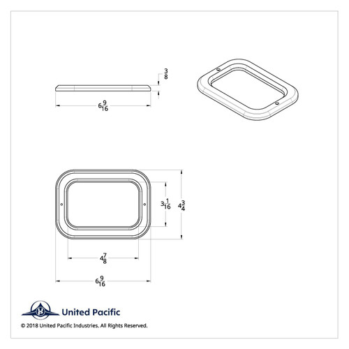 Chrome Rectangular Light Bezel Chrome Rectangular Light Bezel