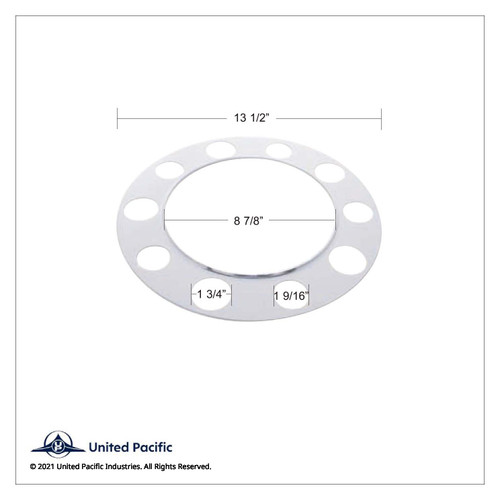 Stainless Beauty Ring For 1-1/2" Lug Nut- Aluminum Wheel Stainless Beauty Ring For 1-1/2" Lug Nut- Aluminum Wheel
