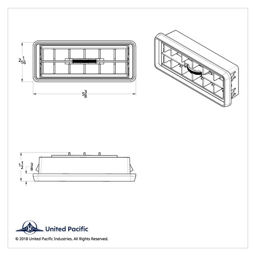 Chrome Plastic A/C Vent For 2001 & Earlier Kenworth -Center Chrome Plastic A/C Vent For 2001 & Earlier Kenworth -Center