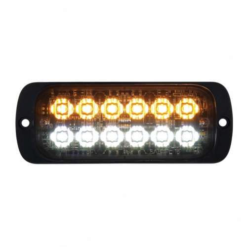 12 High Power LED Super Thin Warning Light - Amber LED & White LED (Bulk) 12 High Power LED Super Thin Warning Light - Amber LED & White LED (Bulk)