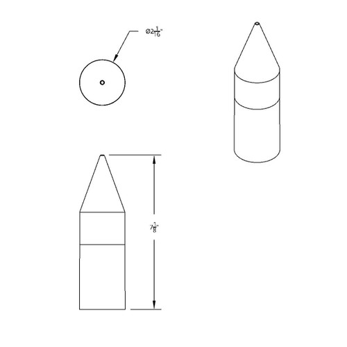 33mm X 7-1/8" Chrome Plastic Tall Spike Nut Cover - Thread-On (10 Pcs) 33mm X 7-1/8" Chrome Plastic Tall Spike Nut Cover - Thread-On (10 Pcs)