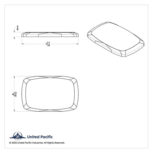 Chrome Rectangular Speaker Cover For Peterbilt 389 (2008+), 388 (2008-2014),& 335 (2006-2014) Chrome Rectangular Speaker Cover For Peterbilt 389 (2008+), 388 (2008-2014),& 335 (2006-2014)
