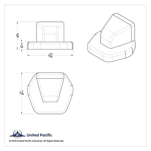 International Hood Latch Base Cover - Top Hood Side (Card of 2) International Hood Latch Base Cover - Top Hood Side (Card of 2)