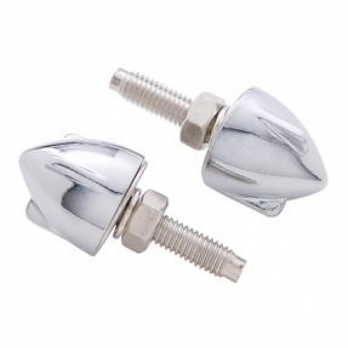 Chrome 3-Wing Bullet Style License Plate Fasteners (4-Pack) Chrome 3-Wing Bullet Style License Plate Fasteners (4-Pack)