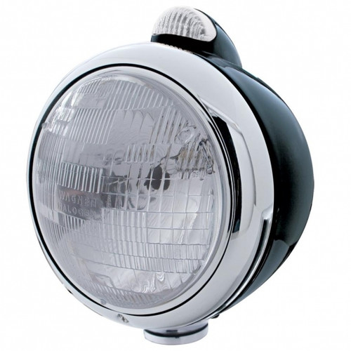 Black Guide 682-C Style Headlight H6024 & LED Turn Signal - Clear Lens Black Guide 682-C Style Headlight H6024 & LED Turn Signal - Clear Lens