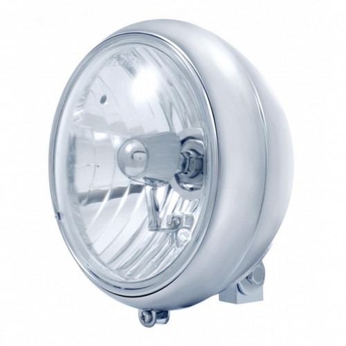 7" Motorcycle Headlight With Crystal H4 Halogen Bulb 7" Motorcycle Headlight With Crystal H4 Halogen Bulb