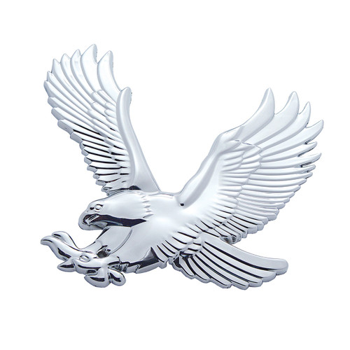 Chrome Plastic 3D Eagle Accent - Face Left Chrome Plastic 3D Eagle Accent - Face Left