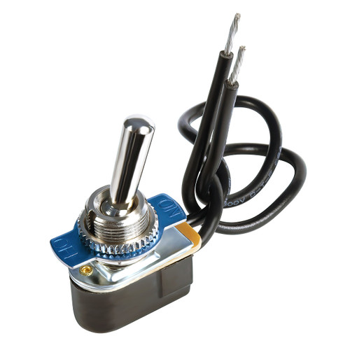 Bakelight Toggle w/ Intergrated Wire Leads 15 Amp 12V S.P.D.T. On/Off 1 Pc. Bakelight Toggle w/ Intergrated Wire Leads 15 Amp 12V S.P.D.T. On/Off 1 Pc.