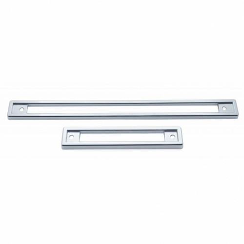 Chrome Plastic Warning Light Panel Bezel 2 Piece Set For 1991-2000 Peterbilt 379/378/377 Chrome Plastic Warning Light Panel Bezel 2 Piece Set For 1991-2000 Peterbilt 379/378/377