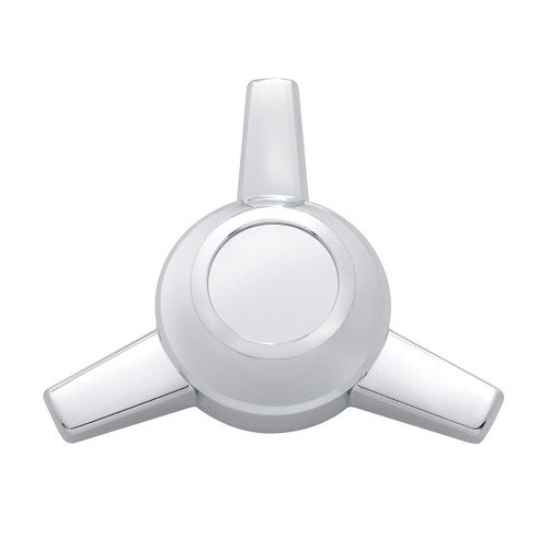 Chrome Metal Die-Cast 3 Straight Bar Spinner Only Chrome Metal Die-Cast 3 Straight Bar Spinner Only