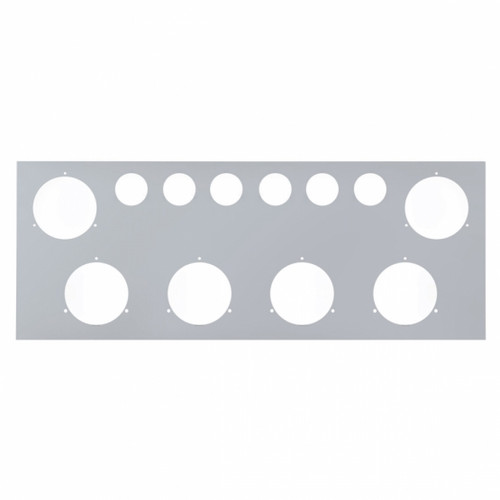 Stainless Steel Rear Center Light Panel With Six 4" Light Cutouts & Six 2" Light Cutouts Stainless Steel Rear Center Light Panel With Six 4" Light Cutouts & Six 2" Light Cutouts