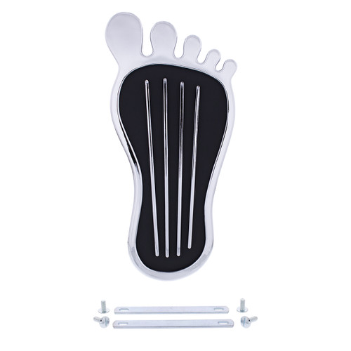Chrome Barefoot Shape Gas Pedal Cover Chrome Barefoot Shape Gas Pedal Cover