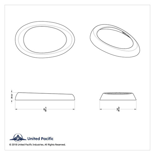 Freightliner Sleeper Light Bezel - Wide Flange Freightliner Sleeper Light Bezel - Wide Flange