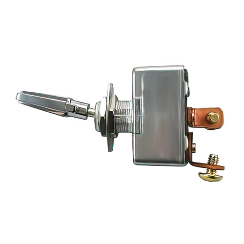 All Metal Heavy Duty Toggle w/ 2 Screw Terminals 50 Amp 12V S.P.S.T. On/Off 1 Pc. All Metal Heavy Duty Toggle w/ 2 Screw Terminals 50 Amp 12V S.P.S.T. On/Off 1 Pc.