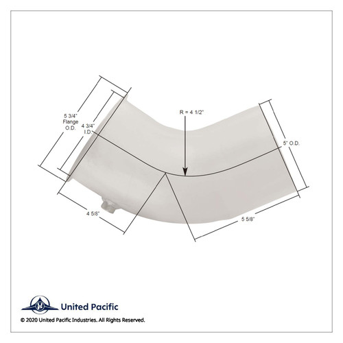 Aluminized 58 Degree Exhaust Turbo Elbow For Peterbilt 379