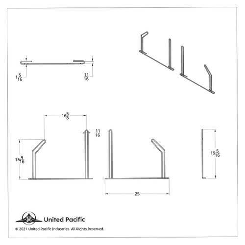 24" Angled Anti-Sail Bracket (Pair) 24" Angled Anti-Sail Bracket (Pair)