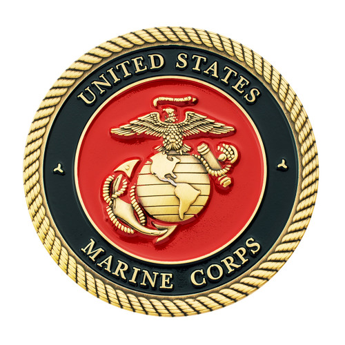 1-3/4" U.S. Military Adhesive Metal Medallion - Marine Corps 1-3/4" U.S. Military Adhesive Metal Medallion - Marine Corps