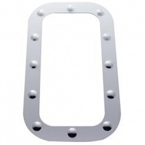 Kenworth Stainless Dimpled Vent Door Trim (Card of 2) Kenworth Stainless Dimpled Vent Door Trim (Card of 2)