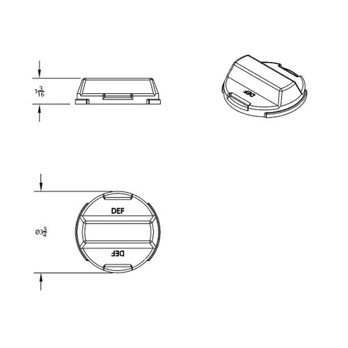 Chrome Plastic DEF Cap Cover For Volvo & Mack Chrome Plastic DEF Cap Cover For Volvo & Mack