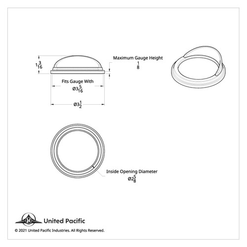 Chrome Plastic Pyrometer Gauge Bezel With Visor For Freightliner -Classic Design Chrome Plastic Pyrometer Gauge Bezel With Visor For Freightliner -Classic Design