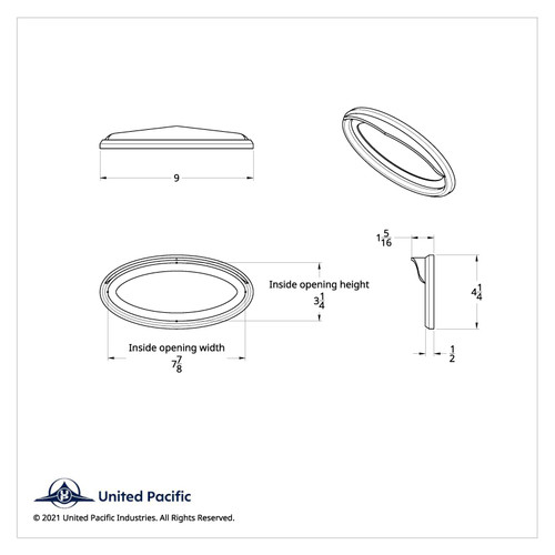 Chrome Bezel With Visor For 7-7/8" X 3-1/4" Peterbilt Emblem Chrome Bezel With Visor For 7-7/8" X 3-1/4" Peterbilt Emblem