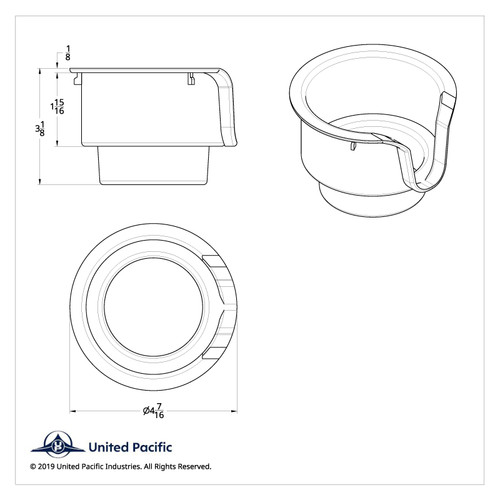 Chrome Cup Holder Insert For Kenworth W900/T800/T600 (2002-2008) & Peterbilt 379/378 (2001-2005) Chrome Cup Holder Insert For Kenworth W900/T800/T600 (2002-2008) & Peterbilt 379/378 (2001-2005)