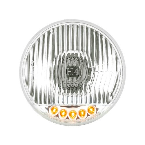 5-3/4" Crystal Halogen Headlight With 5 LED Position Lights 5-3/4" Crystal Halogen Headlight With 5 LED Position Lights