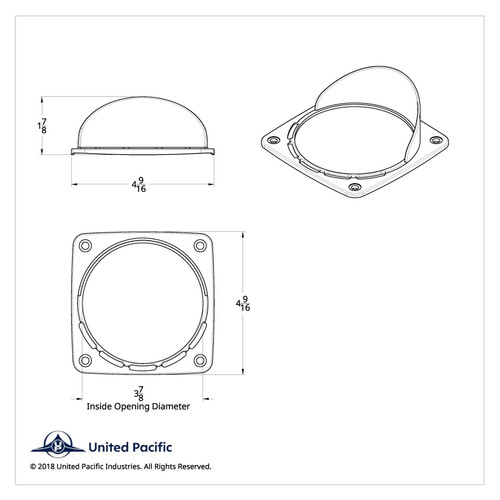 LED Square Double Face Light Bezel With Visor - Fits Up 38701 Series LED Square Double Face Light Bezel With Visor - Fits Up 38701 Series
