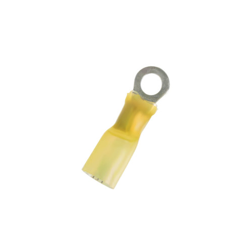 12-10 AWG #8 Stud CS Heat Shrink Ring Terminal - Yellow (4-Pack) 12-10 AWG #8 Stud CS Heat Shrink Ring Terminal - Yellow (4-Pack)