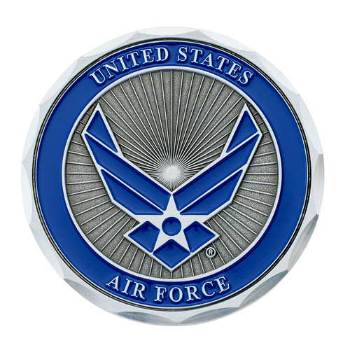 1-3/4" U.S. Military Adhesive Metal Medallion - Air Force 1-3/4" U.S. Military Adhesive Metal Medallion - Air Force