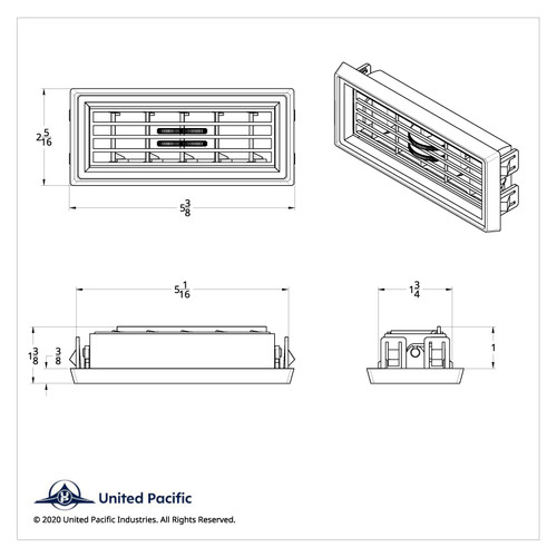 Chrome Plastic A/C Vent Vent For 1987-2000 Peterbilt Chrome Plastic A/C Vent Vent For 1987-2000 Peterbilt