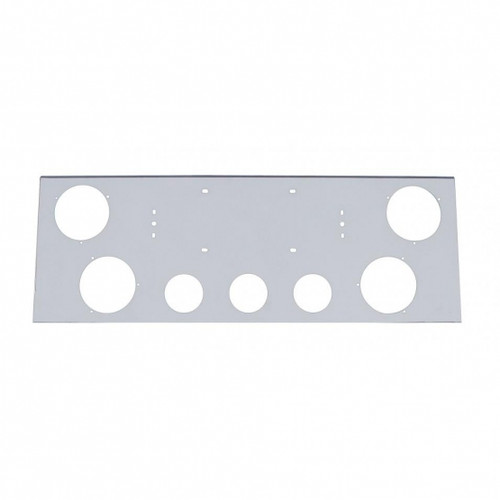 Stainless Steel Rear Center Light Panel With Four 4" Light Cutouts & Three 2-1/2" Light Cutouts Stainless Steel Rear Center Light Panel With Four 4" Light Cutouts & Three 2-1/2" Light Cutouts