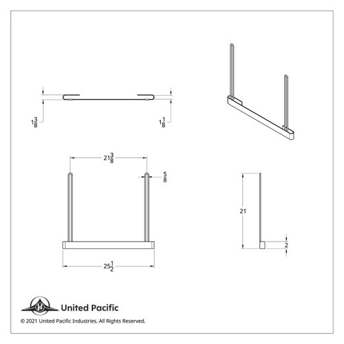 21" X 24" Anti-Sail Bracket - 2" Bottom 21" X 24" Anti-Sail Bracket - 2" Bottom