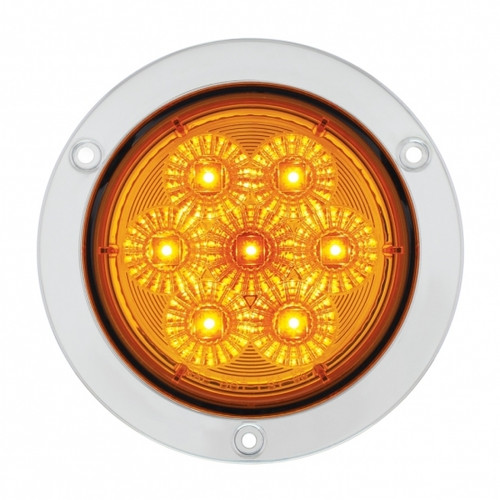 7 LED 4" SS Flange Turn Signal Light - Amber LED/Amber Lens 7 LED 4" SS Flange Turn Signal Light - Amber LED/Amber Lens