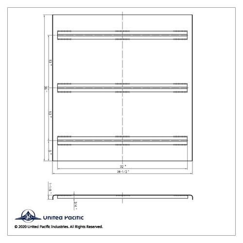 36" X 34-1/2" Aluminum Diamond Deck Plate 36" X 34-1/2" Aluminum Diamond Deck Plate
