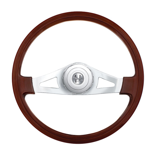18" Chrome 2 Spoke Steering Wheel With Hub & Horn Button Kit For Peterbilt (1998-2005), Kenworth (2001-2003) 18" Chrome 2 Spoke Steering Wheel With Hub & Horn Button Kit For Peterbilt (1998-2005), Kenworth (2001-2003)