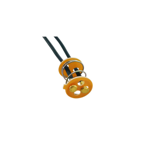 2-Wire Universal Double Contact Light Socket Base w/ Fiber Washers & Tension Spring, 2 Pcs. 2-Wire Universal Double Contact Light Socket Base w/ Fiber Washers & Tension Spring, 2 Pcs.