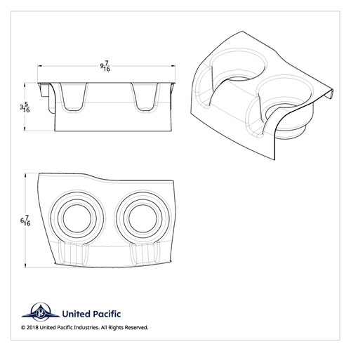 Chrome Plastic Cup Holder For Kenworth W900/T800 (2006+) And T660 (2007-2017) Chrome Plastic Cup Holder For Kenworth W900/T800 (2006+) And T660 (2007-2017)
