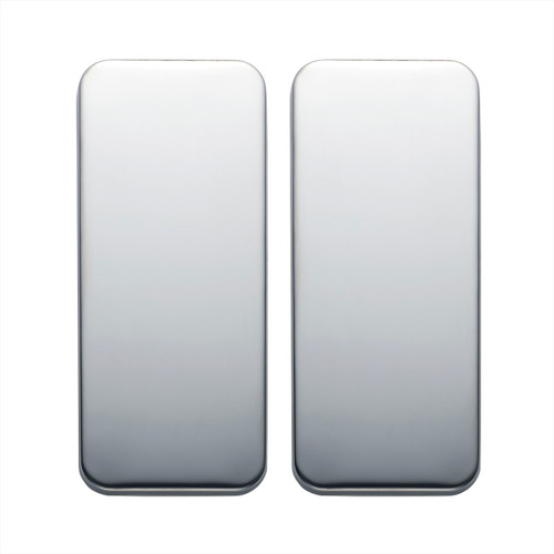 Peterbilt Stainless Steel Vent Door Cover - Plain (Card of 2) Peterbilt Stainless Steel Vent Door Cover - Plain (Card of 2)