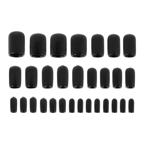 1/8" thru 1/2" Assorted Black Vinyl Vaccum Caps (30-Pack) 1/8" thru 1/2" Assorted Black Vinyl Vaccum Caps (30-Pack)
