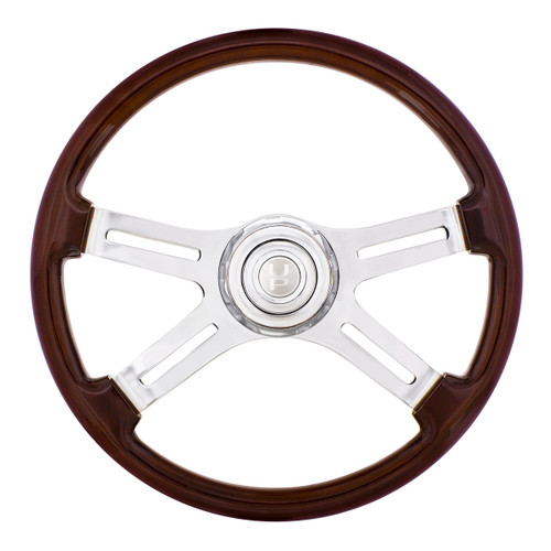 18" 4 Spoke Steering Wheel With Hub & Horn Kit - Freightliner 1989-July 2006 18" 4 Spoke Steering Wheel With Hub & Horn Kit - Freightliner 1989-July 2006