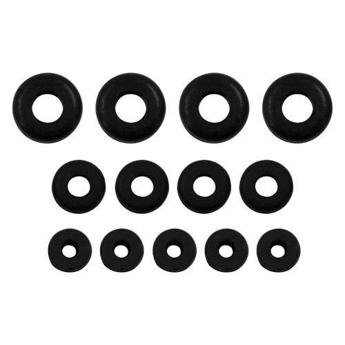 1/4",5/16",3/8" Mounting Holes Black Vinyl Grommets (13-Pack) 1/4",5/16",3/8" Mounting Holes Black Vinyl Grommets (13-Pack)