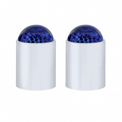 Dome Lens Bumper Guide Top With Chrome Base - Blue (2-Pack) Dome Lens Bumper Guide Top With Chrome Base - Blue (2-Pack)