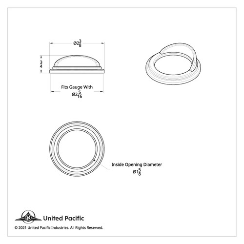 Chrome Small Gauge Bezel With Visor For Freightliner Chrome Small Gauge Bezel With Visor For Freightliner